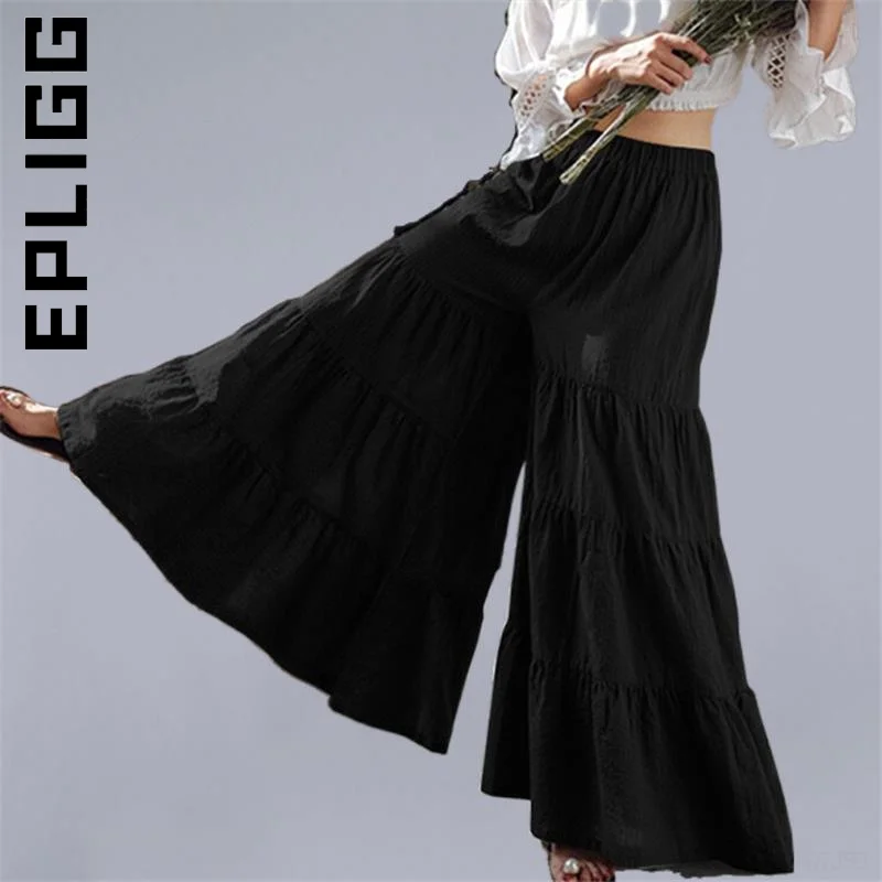 

Epligg Women Pants Fashion Trousers Soft Leg Vintage Sweatpants Loose Flare Pants Slim Harajuku Women's Pants Female Trousers