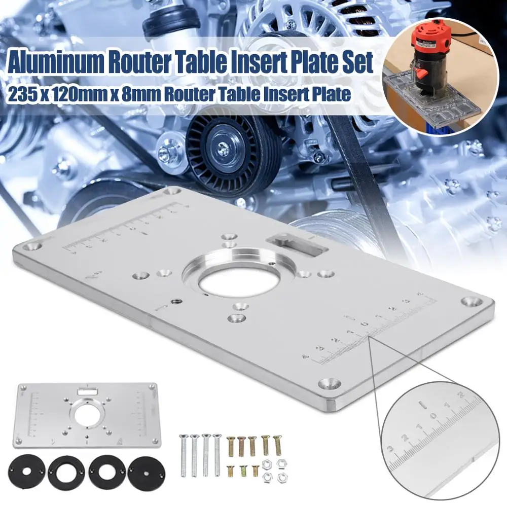 

Woodworking Aluminum Alloy Router Table Insert Plate Mounting Base Plate For Makita 700C