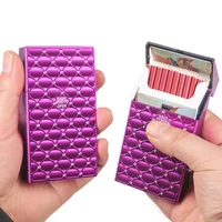man woman long cigarette case cover for thin cigarettes case hard plastic tobacco box smoking accessories for women