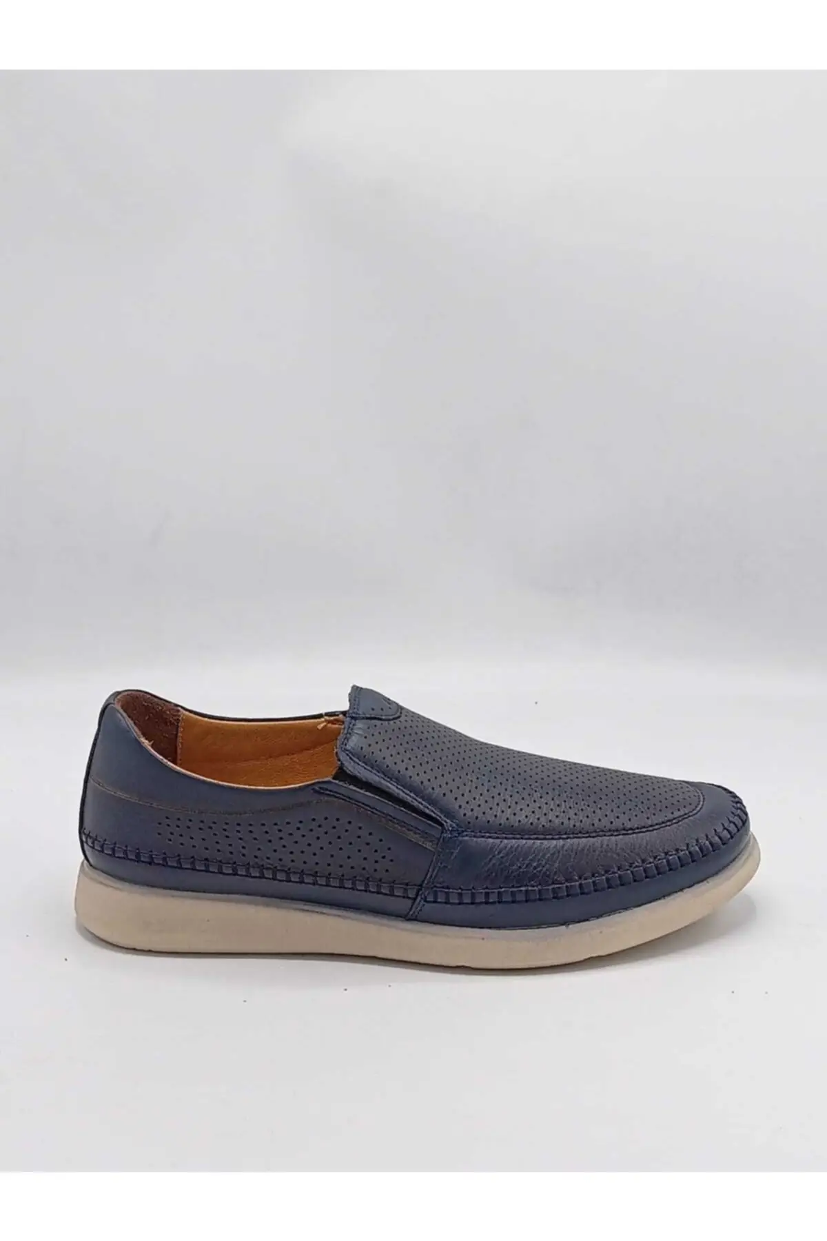 

Men's Shoes Hisas Orthopedic Genuine Leather Navy Blue Casual Style Men Loafers Comfortable Shoes