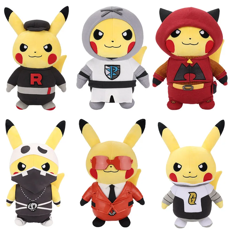 

Pokemon 28cm Pikachu Series Plush Prank Costume Cosplay Villain Funny Plush Dolls Birthday Gifts for Adults and Children Toys