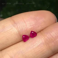 2 ruby loose stones oval gem size 66mm