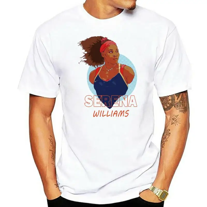 

Сирена Уильямс теннизер черный крутой подарок идеи белая футболка для мужчин женщин S 3Xl Праздничная футболка