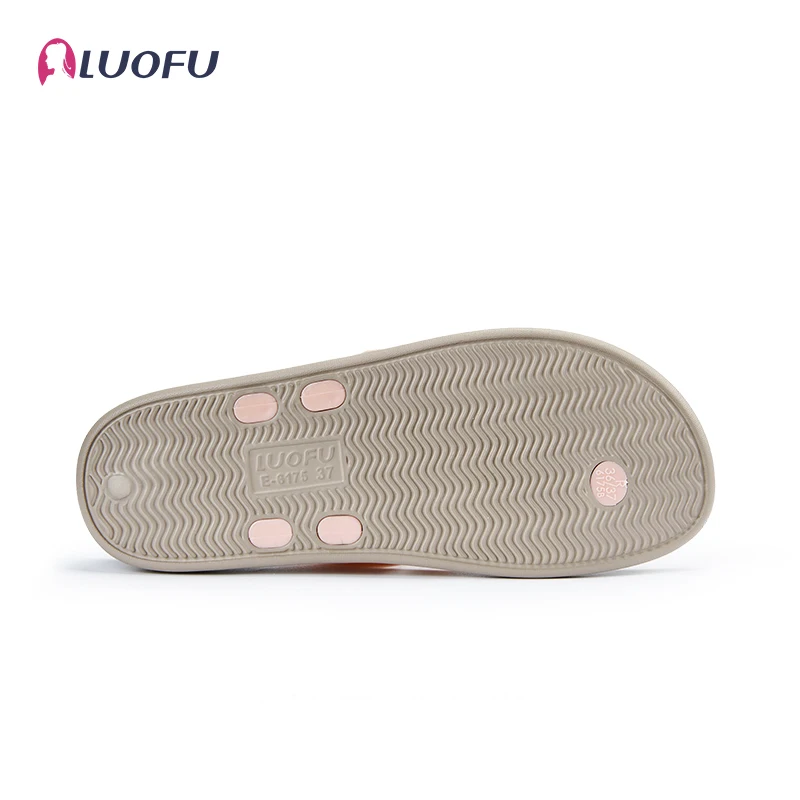 Женские Новые крутые тапочки LUOFU летние простые и универсальные Нескользящие с