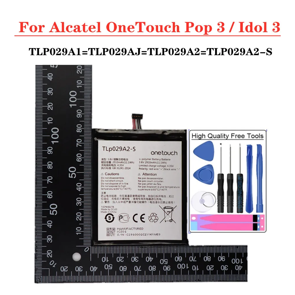 Аккумулятор для телефона 2910 мАч TLP029A2 TLP029A2-S TLP029A1 TLP029AJ для Alcatel OneTouch Idol 3 5,5 