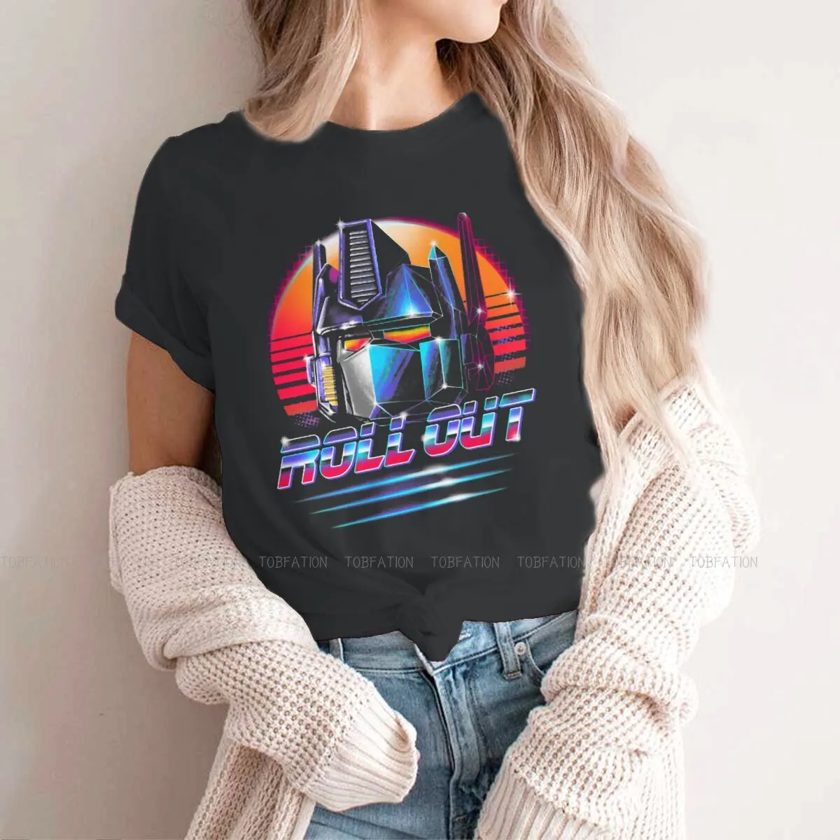 

Трансформеры, автомобиль, фотоаксессуары для женщин, девушек, 4XL, рулонная Базовая футболка для отдыха, новинка, пушистая футболка