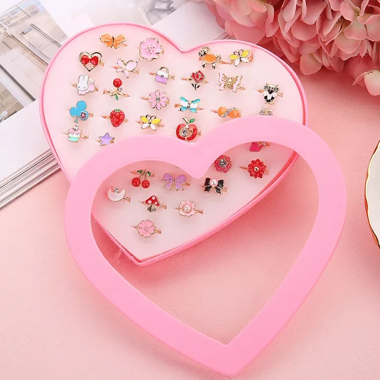 

1pc Fancy Adjustable Cartoon Rings Favors Kids Girls Action Figures Toy