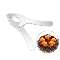 professional sea urchin shell breaking tool anti deformation sturdy and durable stainless steel sea urchin scissors kitchen tool