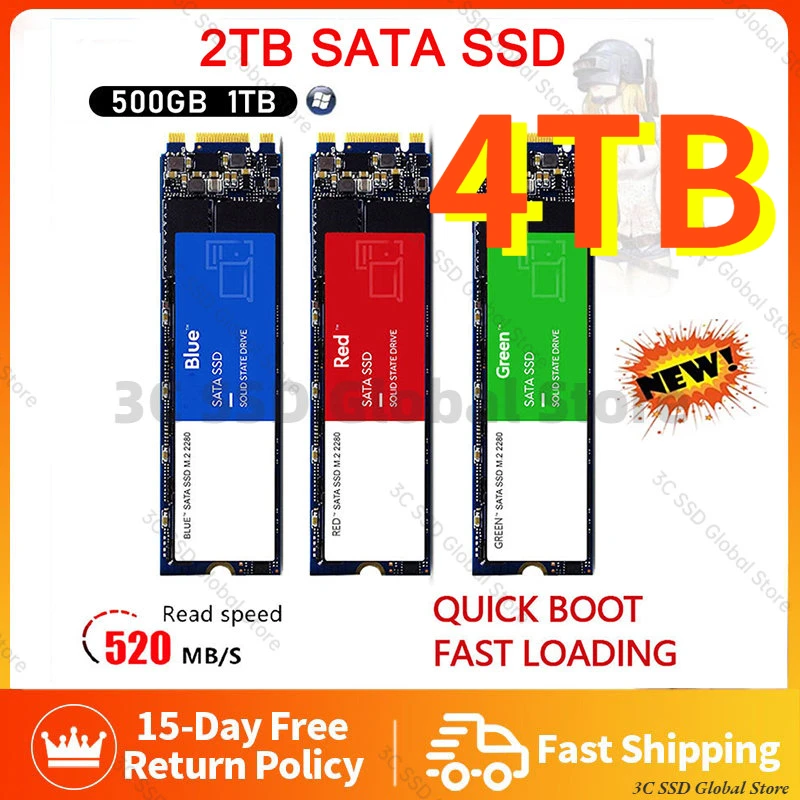 

2023 New M.2 SSD 4TB 1TB SSD 2TB hard Drive Internal Hard Disk For Laptop Desktop Original Solid State Drive MSATA Interf