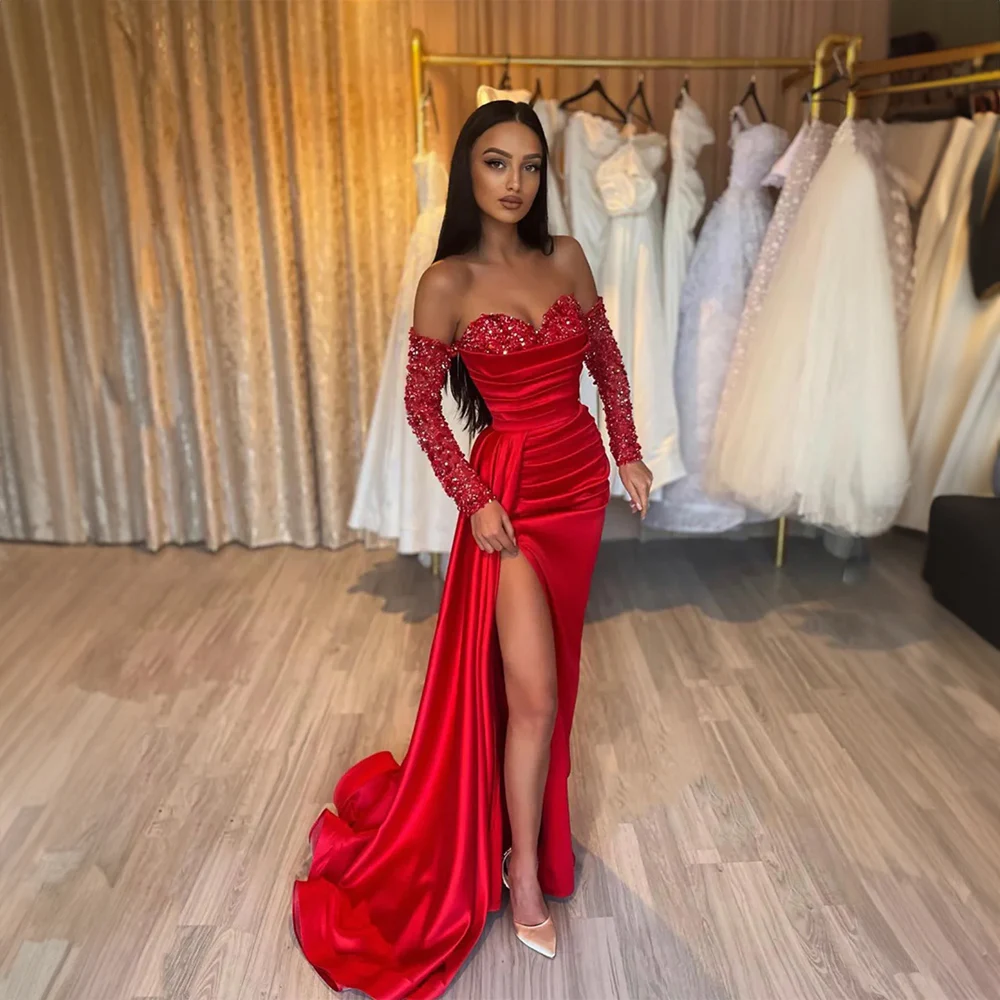 Атласное платье-Русалка Msikoods для выпускного вечера женское платье с открытыми