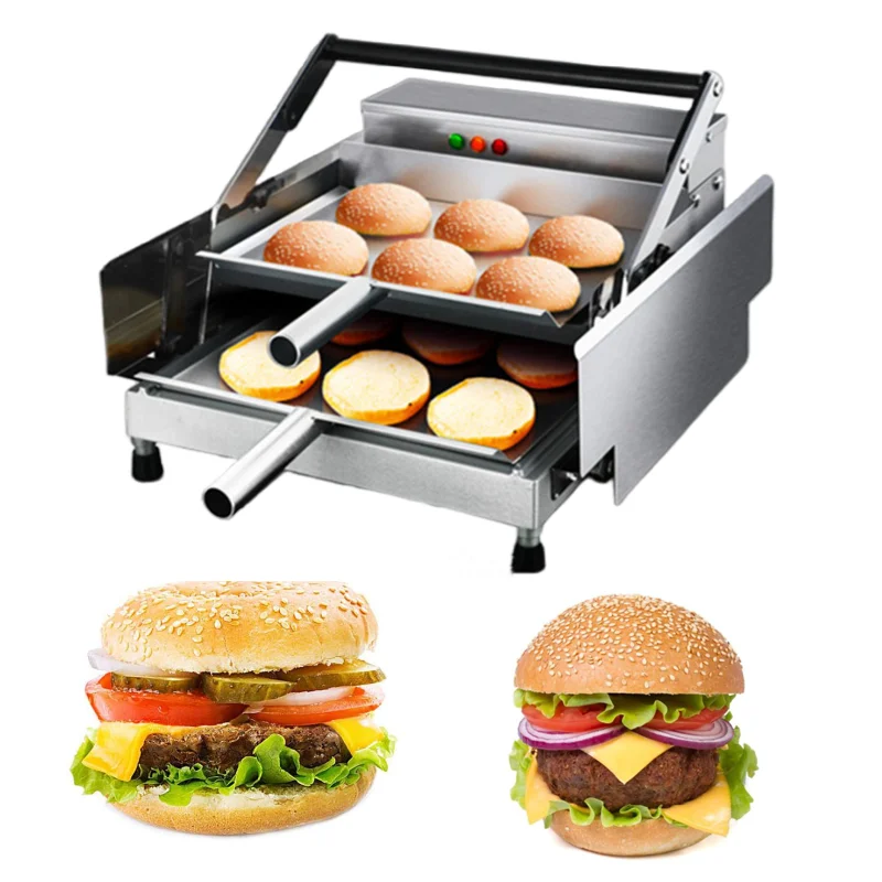 

High Quality Automatic Roasting Batch Bun Toaster Machine Fried Chicken Burgers Equipment