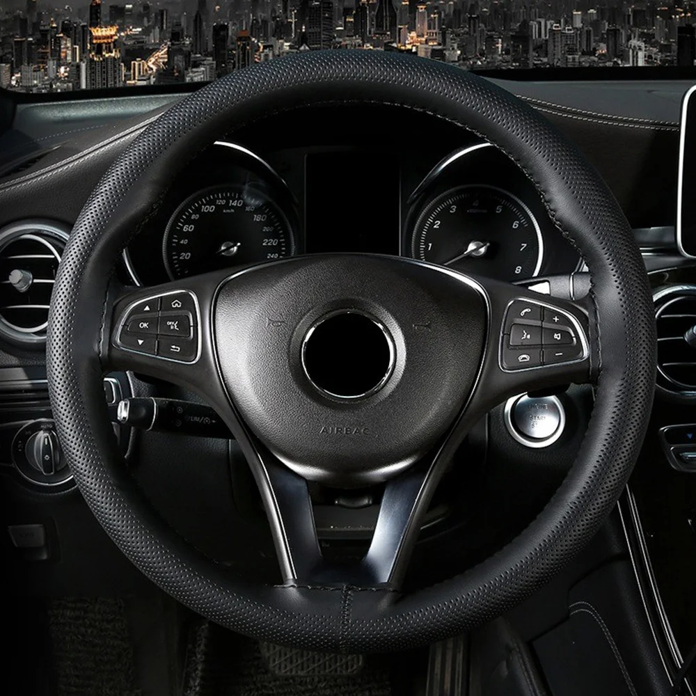 Универсальный 38 см автомобильный чехол на руль DIY ручное шитье плетение для JEEP