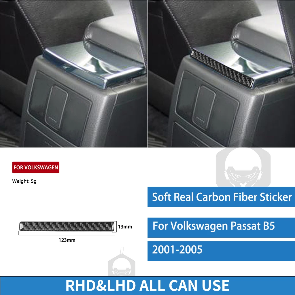 

Для Фольксваген Passat B5 2001-2005, задняя фотолента, мягкая наклейка из настоящего углеродного волокна, аксессуары для интерьера автомобиля