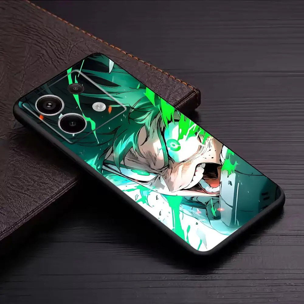 Фото Чехол для телефона «Мой герой Академии» в стиле аниме для Redmi Note 14 13 12 11 Pro Plus S 5G 14C A3, мягкий черный чехол для телефона №3