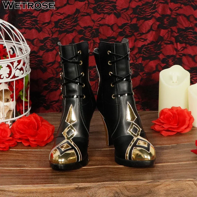 【Wetrose】в наличии Genshin Impact Arlecchino обувь для косплея the knave arurekki meshitsuka Fahui harbingers сапоги