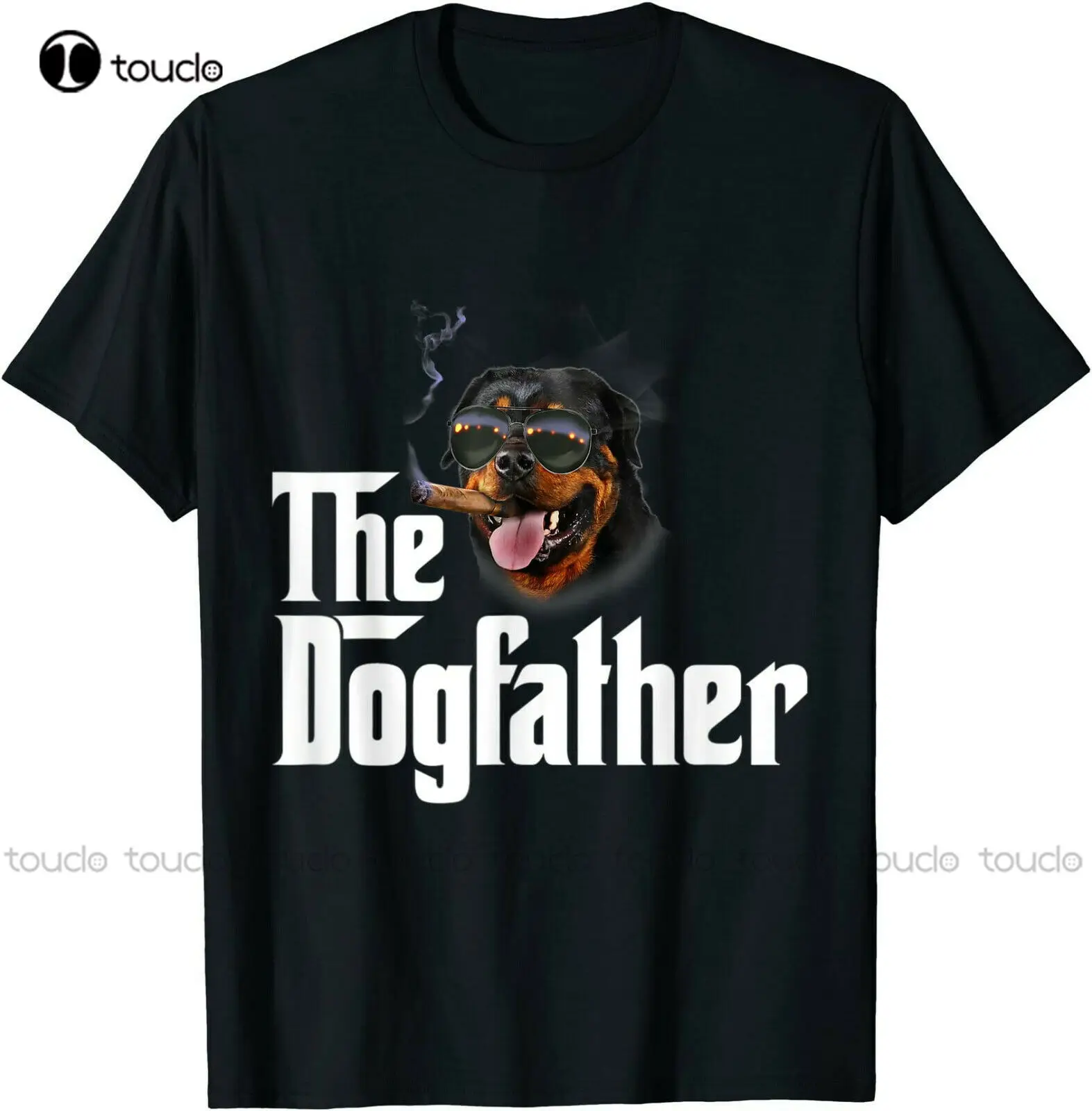 

Новинка, Мужская футболка с надписью «The Dogfather Rottweiler», забавная футболка для любителей собак, Мужская хлопковая футболка для мышц, модная забавная футболка унисекс