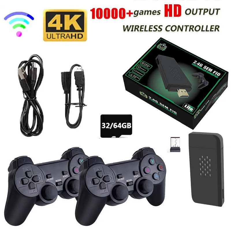 

Video Game Stick 4K M8 Plus 64G Console 10000 Games Double Wireless Controller Game Stick Retro games For PS1 GBA Dropshipping