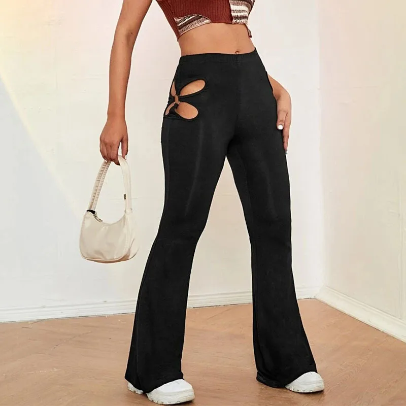 Hollow Out Leggings Womens High Waist Trousers Sexy Skinny Flared Stretch  Leggings Women Brown Pants Outdoor Fitness Clothing - купить по выгодной  цене | AliExpress