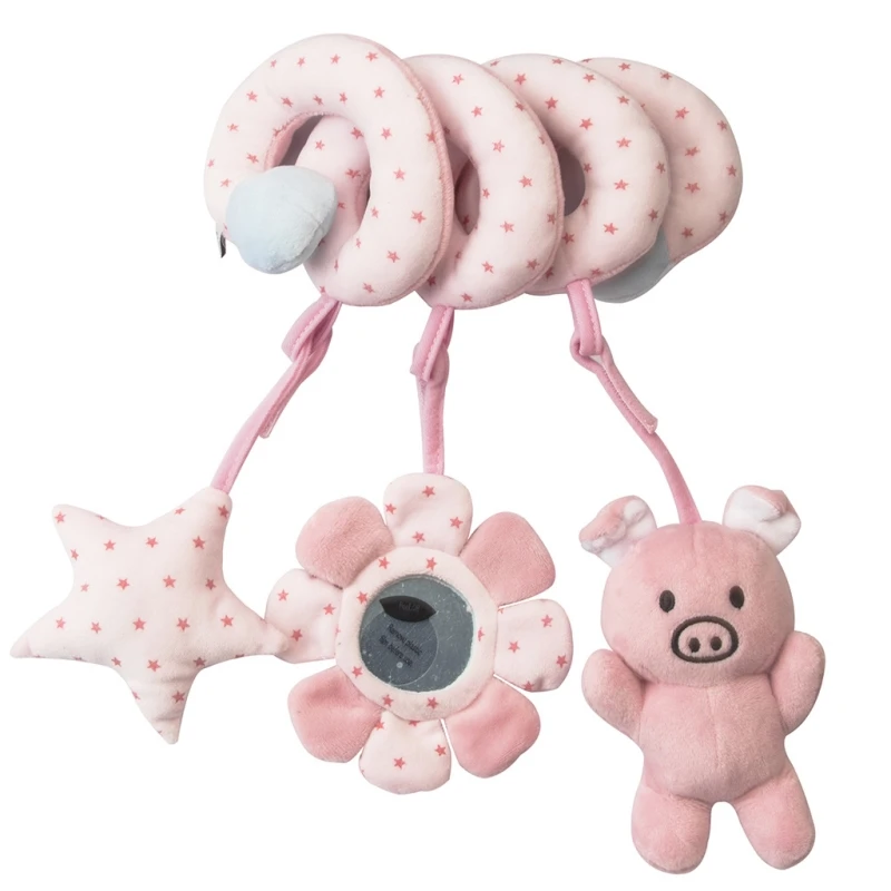 

Baby Bed Hanging Toy Crib Spiral Rattle Cart Pendant Interactive Early Education Tool Newborn Stroller Soft Plush cutes Toys