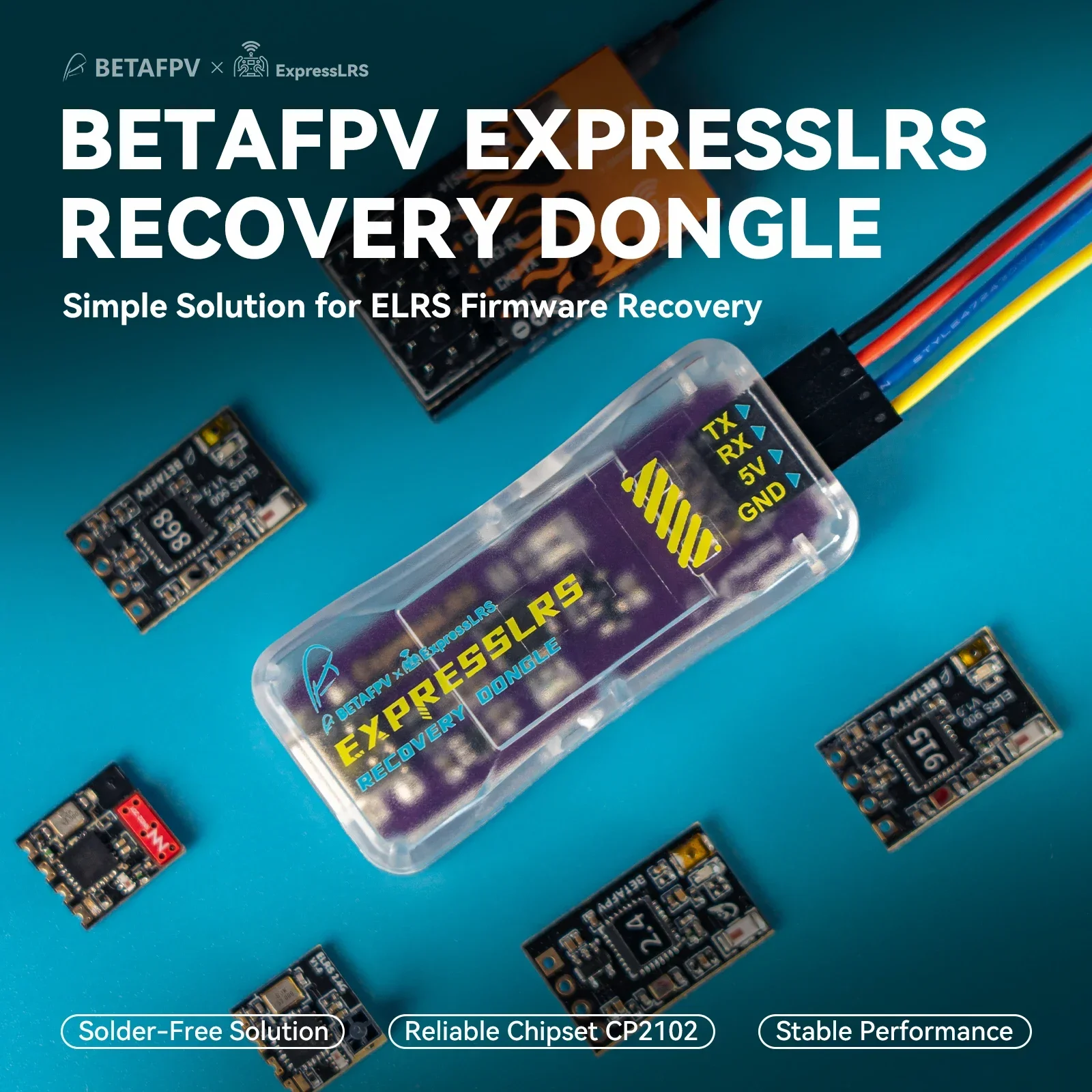 BETAFPV ExpressLRS Recovery Dongle FTDI Обновление модуля USB-TTL для чипа ESP32 и ESP8XX микроресивера ELRS