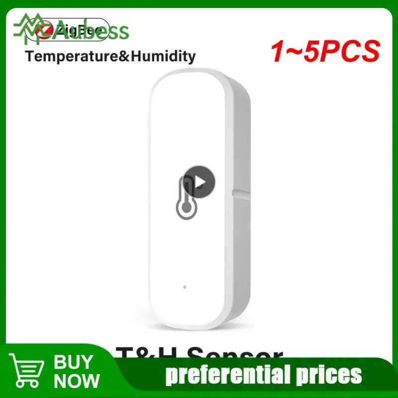

Датчик температуры и влажности Tuya ZigBee/Wi-Fi, домашний подключенный термометр, совместимый с Smart Life, Alexa, Google Assistant, 1 ~ 5 шт.