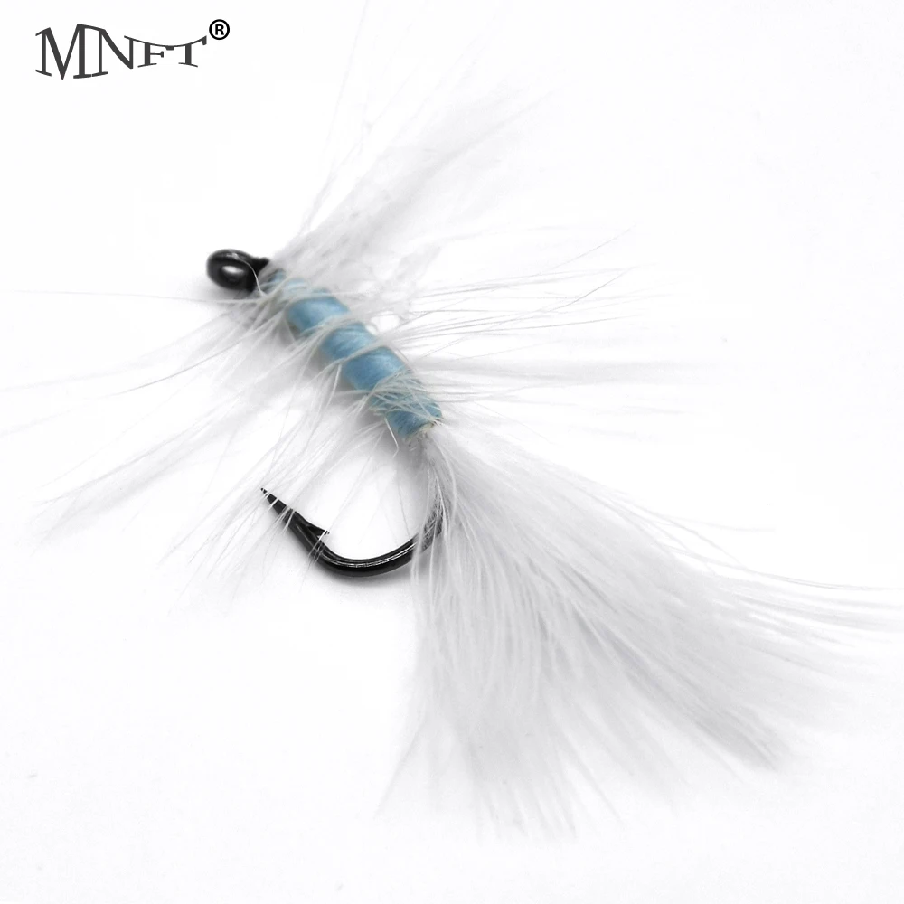 

6 шт., рыболовная приманка с белыми волосами, 6 #