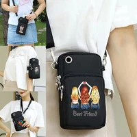 universal waterproof mobile phone bags friends pattern wallet pouch for samsungiphone 11 1213 pro max 8 plus shoulder bag