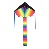free shipping rainbow delta kites for children kites for kids reel ripstop nylon fabric kite butterfly kite