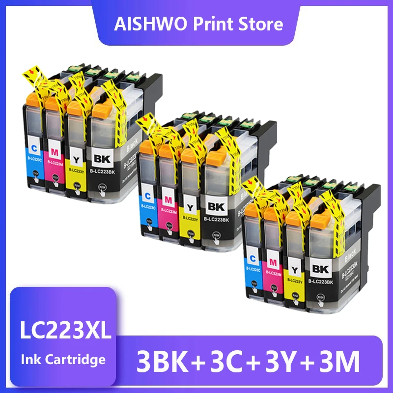 

12 Pack LC223 Ink Cartridge LC 223 XL Compatible For Brother DCP-J562DW DCP-J4120DW MFC-J480DW MFC-J680DW MFC-J880DW MFC-J4620DW