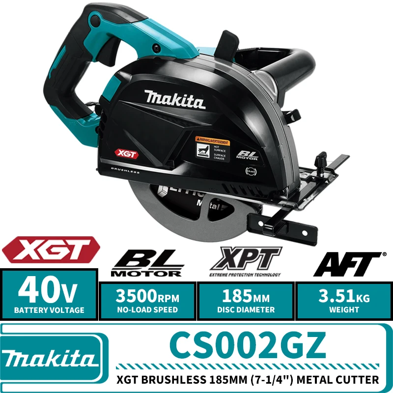 

Makita CS002GZ 40Vmax XGT Brushless Cordless 185MM 7-1/4" Metal Cutter Professional Lithium Power Tools 3500RPM Circular Saw