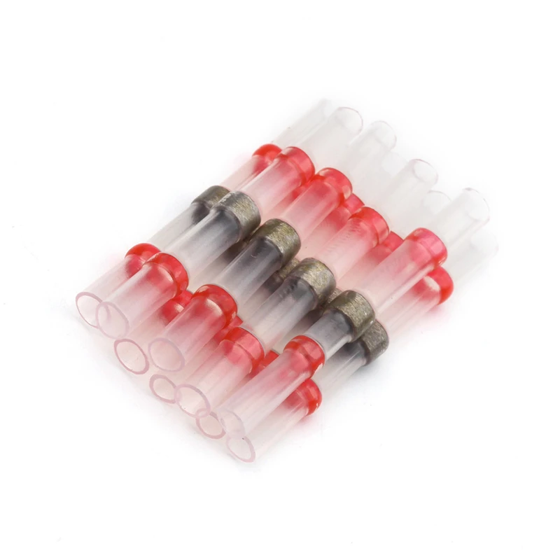 

10 PCS Solder Seal Wire Connectors - Heat Shrink Solder Butt Connectors - Solder Connector Kit - Automotive Marine Insulated