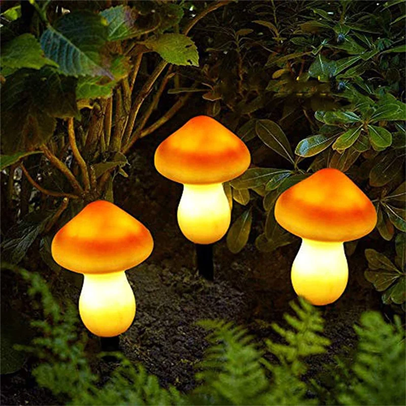 5PCS Solar String Lawn lamps Outdoor IP65 Waterproof Mushroom Lights Fairy Lights Garland Garden Patio Pathway Landscape Decor