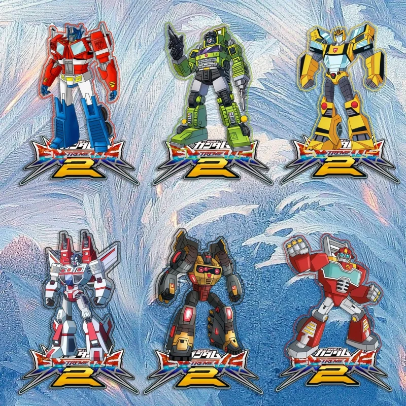 Фото Настольная акриловая подставка для фигурок Gundam, Optimus Prime, Hound, Grimlock, 15 см – декоративный элемент для самостоятельной коллекции, подарок для фанатов №1