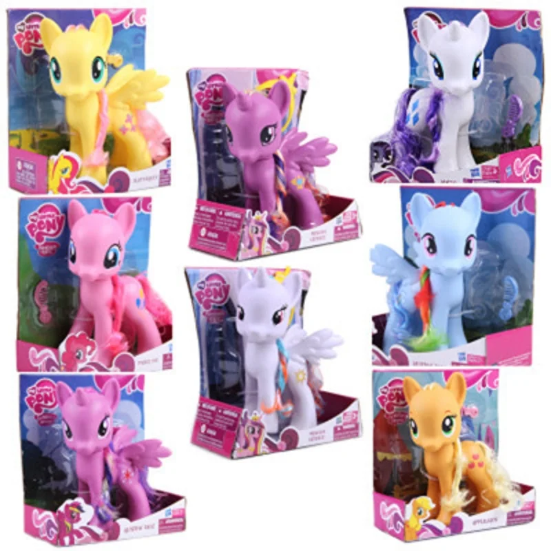 

Genuine 22cm My Little Pony Action Figure Twilight Sparkle Princess Celestia Applejack Model Doll Anime Ornaments Children Gifts