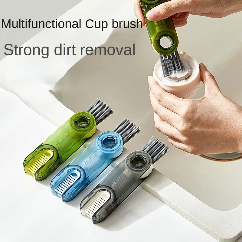 

Multifunctional three in one cup lid brush, bottle water cup cleaning, U-shaped brush, gap brush, cleaning brush