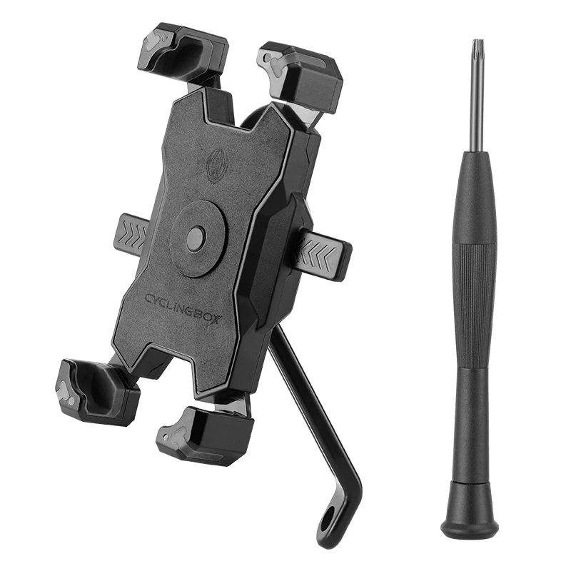 

Bicycle Phone Holder Electric Vehicle Motorcycle Automatic Lock Holder Positionable Anti-theft Holder For 7.5-9.5cm Mobile Phone