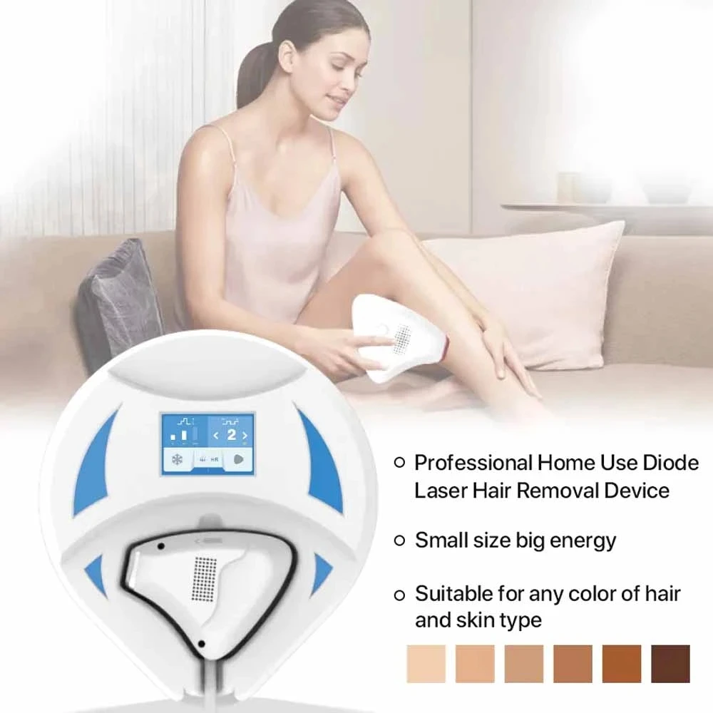 

Professional Permanent Hair Removal 808nm Diode Epilator Laser Home Use Equipment Depilatory Laser 2 Millions Shots Epilator
