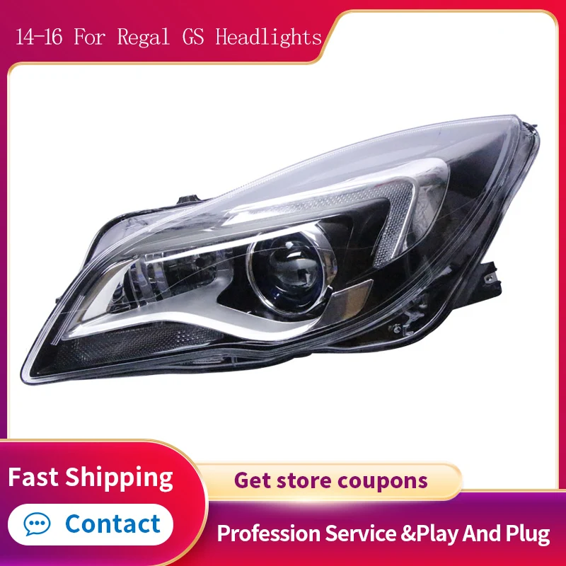 

Car Styling Headlights for Buick Regal GS LED Headlight 2014-2016 Head Lamp DRL Signal Projector Lens Automotive Accessories