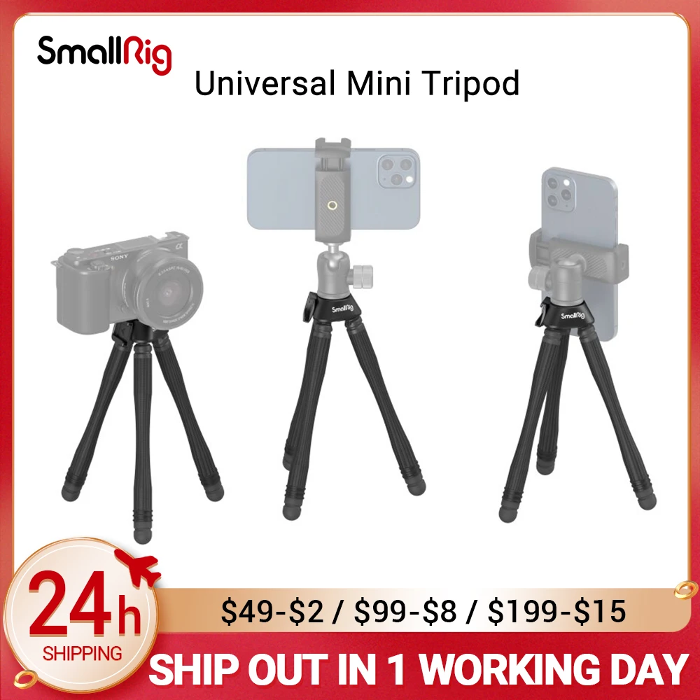 

Гибкий Универсальный мини-штатив SmallRig Beauty Pod для iPhone13, Трипод для камеры DSLR, быстросъемный двухсторонний, Холодный башмак 3657