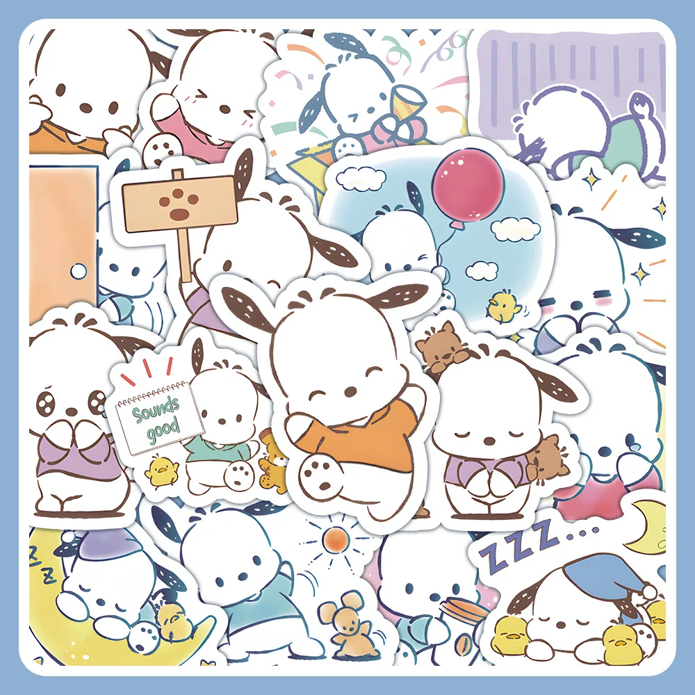 

2023 New 64 Pacha Dog Small Stickers Cute Puppy Phone Case Car Plate Thermos Cup Sanrio Can Love Kawaii Small Stickers
