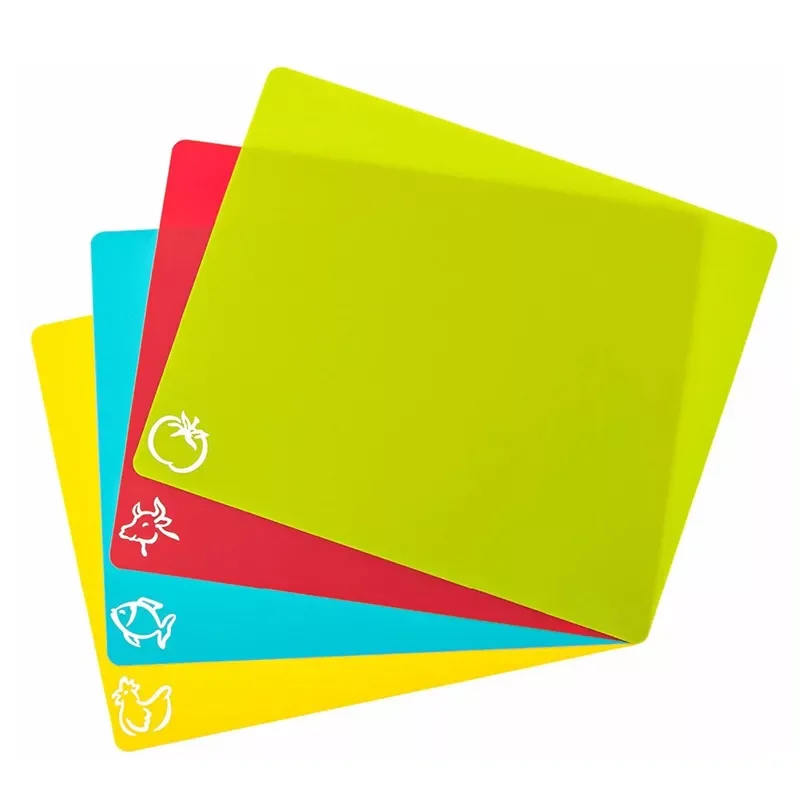 

Cutting Mat Set Colorful Kitchen Cutting Board Set Super Easy Clean Modern Cutting Boards Nice Flexible Non-Stick