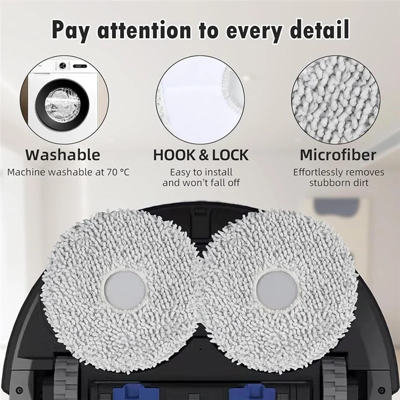 Фото Комплект сменных запчастей A13I-12PCS для робота-пылесоса Forecovacs Deebot X5 OMNI / X5 PRO OMNI: основная и боковые щетки, фильтры, салфетки для влажной уборки, мешки для сбора пыли №3