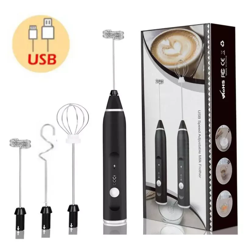 

3 Modes Handheld Milk Frother Blender With USB Charger Bubble Maker Whisk Mixer For Coffee Cappuccino