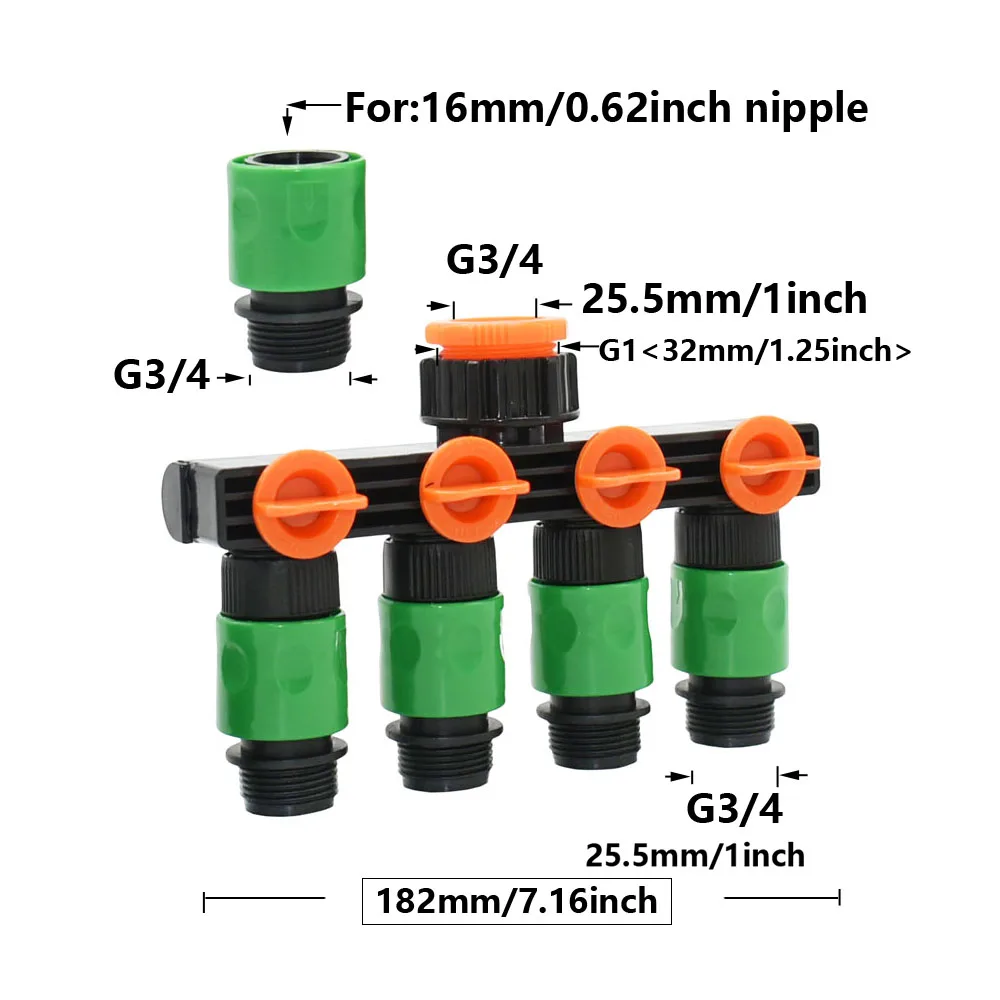 

Соединитель для садового шланга 4-х лучевой