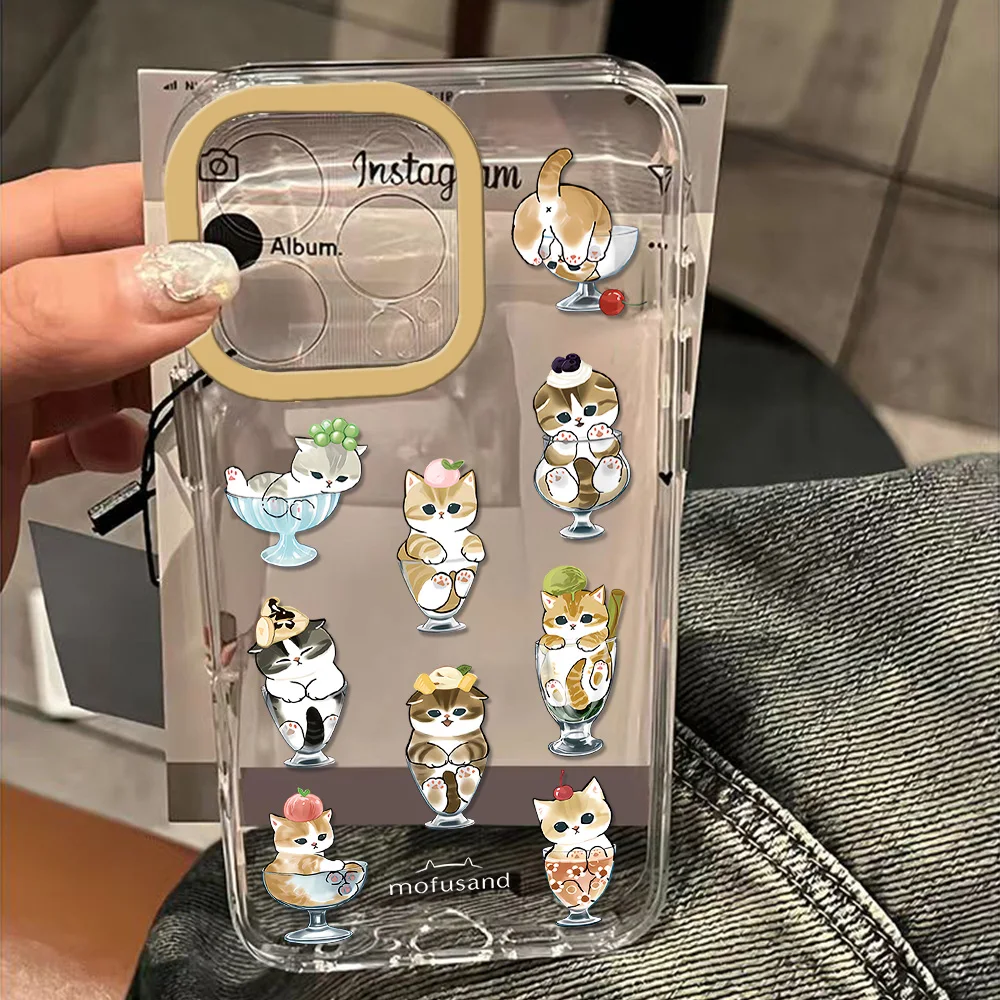 M-Mofusands прозрачное пространство для Oppo F11 Find X5 Reno 6 7 7Z 8 8T 10 11 12 Realme 9 C30 C53 C63 Pro Plus чехол