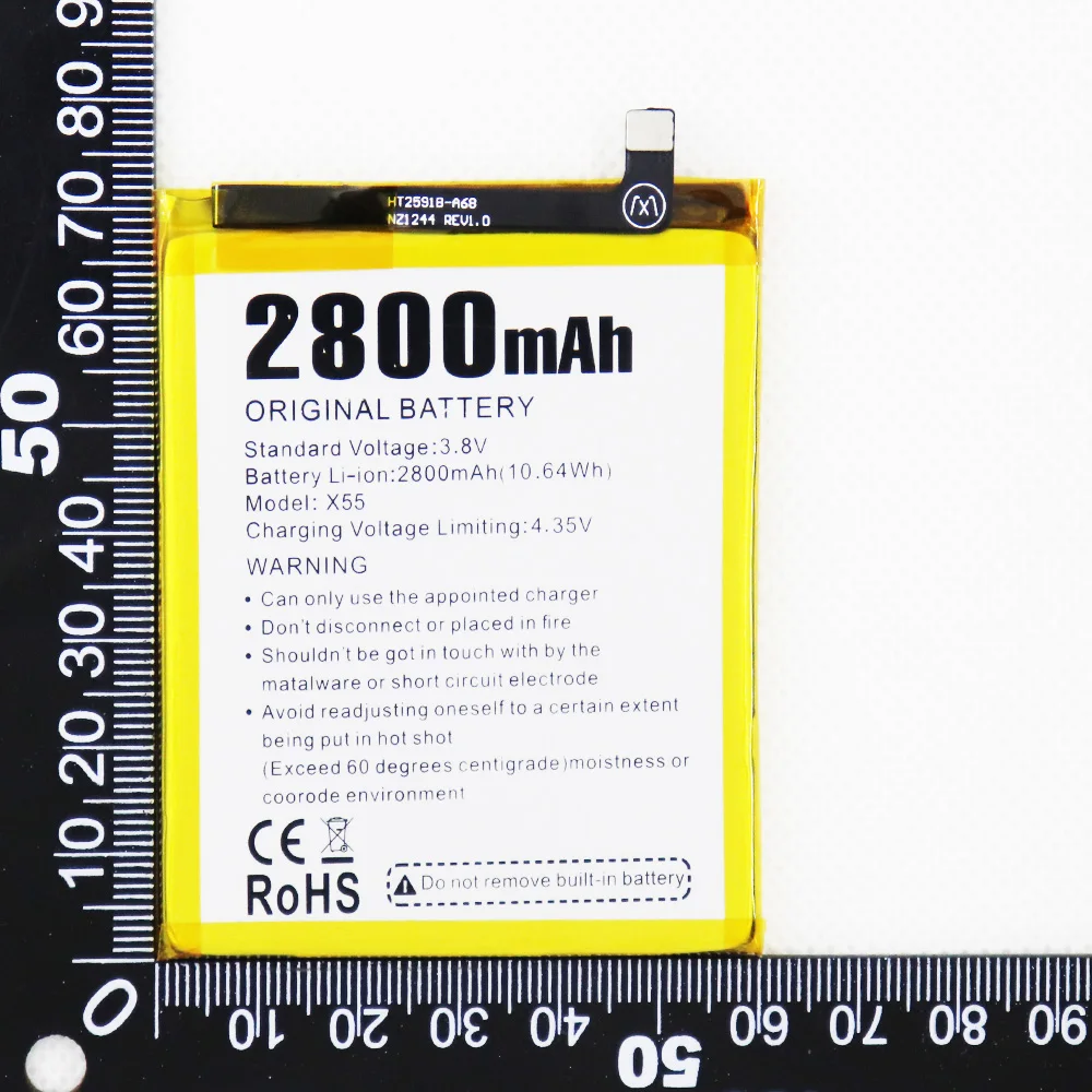 

5 шт., 10 шт., 20 шт., 2800 мАч аккумулятор Для Doogee X55