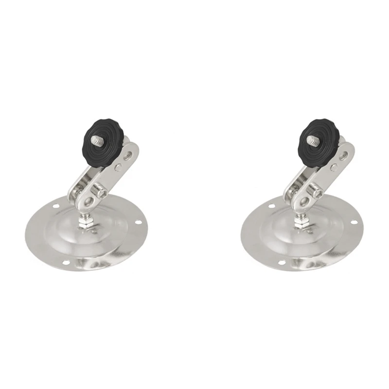 

2X Silver Tone Wall Mount Metal CCTV Camera Camcorder Bracket Stand 4 Inch