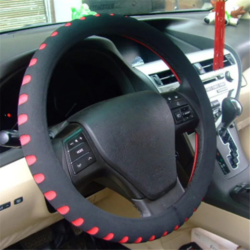 

Universal Car Steering-wheel Cover 38CM Car-styling Sport Auto Steering Wheel Covers Anti-Slip
