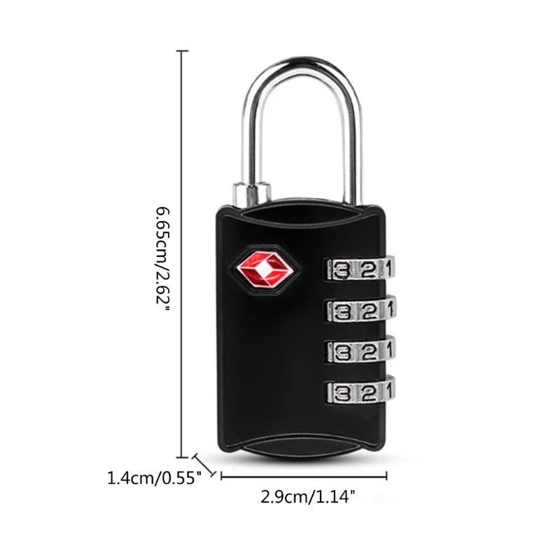 Одобренные TSA замки для багажа дорожные практичные чемоданов 4-значные