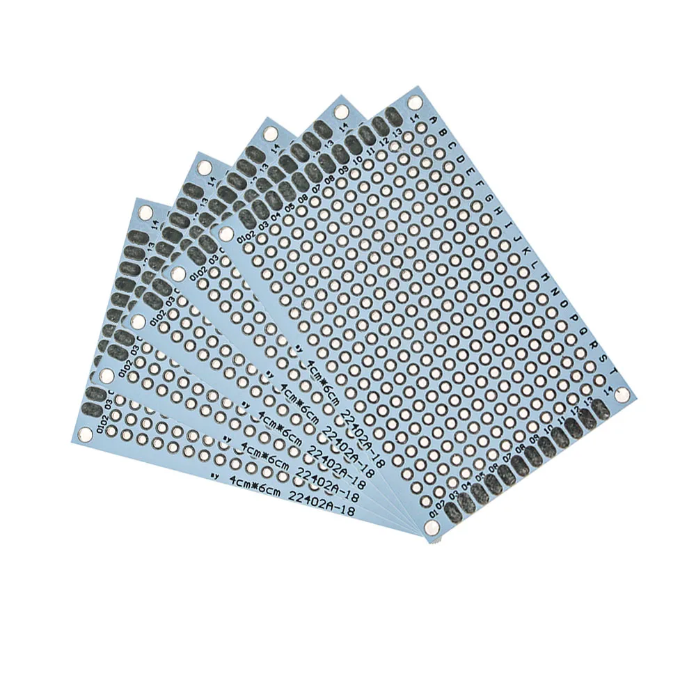 

5PCS Double Sided PCB White 4X6CM 3X7CM prototype pcb board